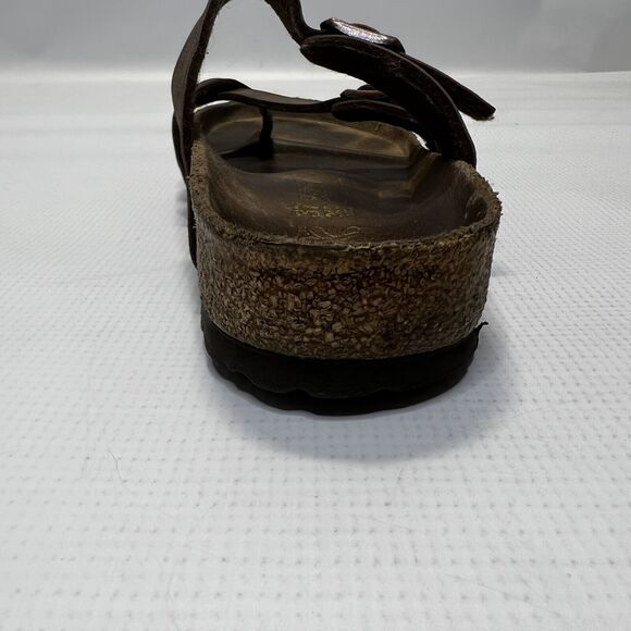Birkenstock Mayari Mocha Brown Toe Loop Sandals Womens Size 37 L6 M4 - Picture 10 of 15